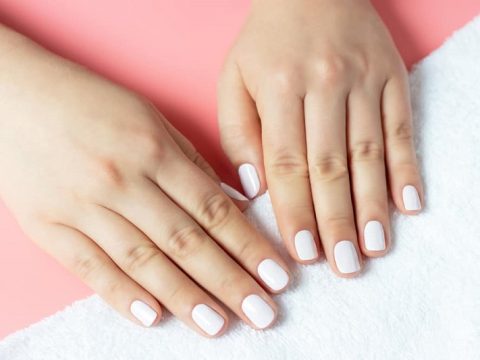 white gel nails