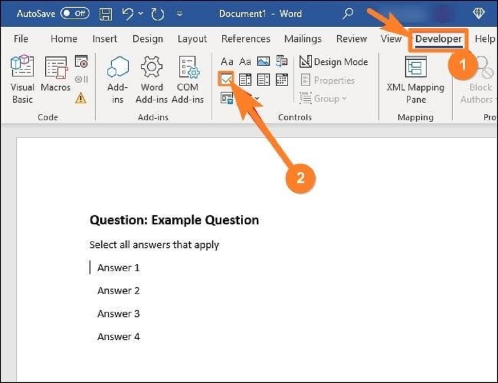 How do I remove a content control checkbox