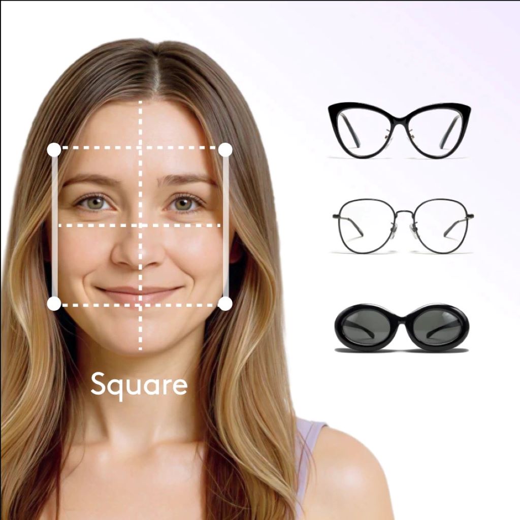 Person using a digital face shape analyzer to discover the best hairstyles and accessories for their face