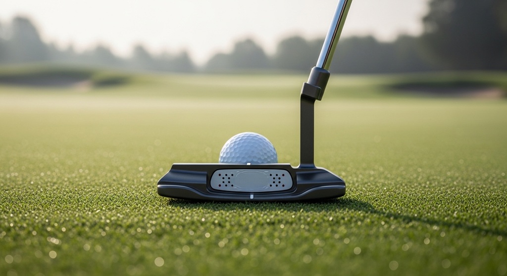 putting practice drill with alignment sticks for accurate putting