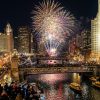 Wintrust Fireworks Spectacular over the Chicago River at DuSable Bridge during the Magnificent Mile Lights Festival 2026